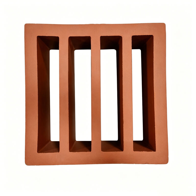 Terrakotta Breeze Block Öko-freundliche rote Ton-Bildschirmblock für Gartenwände Innenhöfe und architektonische Fassaden
