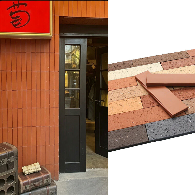 Nautrale Terrakotta Rot Split Face Ziegel Naturlegziegel Veneer für Außenwände Fassaden und modernes Architekturdesign