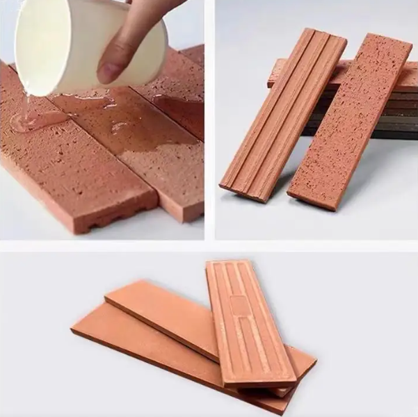 Nautrale Terrakotta Rot Split Face Ziegel Naturlegziegel Veneer für Außenwände Fassaden und modernes Architekturdesign