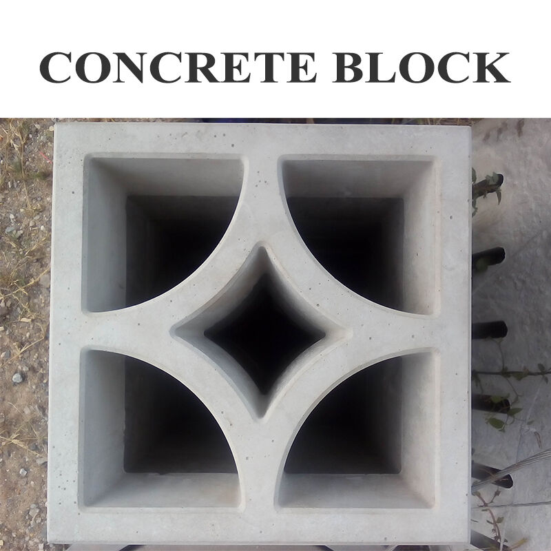 Weiße Beton-Lochsteine mit Rautenmuster, dekorative Zement-Sichtschutzsteine für Hof-Privatsphäre-Wand