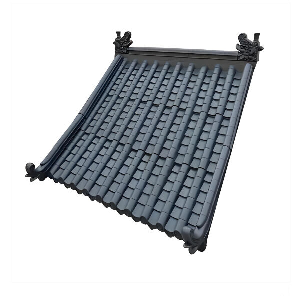 Lightweight PP Synthetic Chinese Roof Sheets Integrated Plastic Antique Roof Tile Panels for Storefront Canopy & Interior Decor