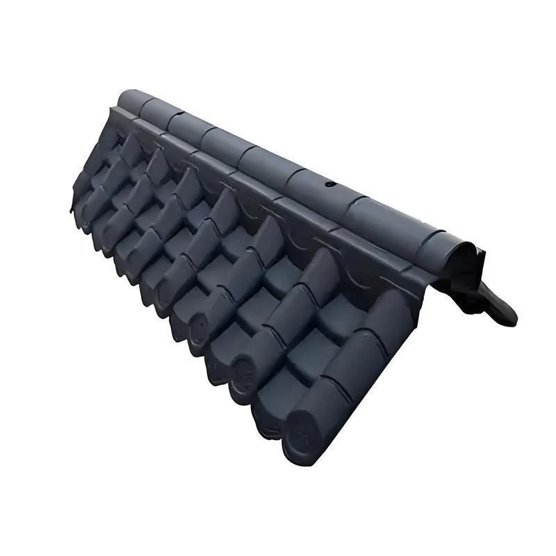 Chinese Style Perimeter Wall Cap Tiles Plastic Lightweight Composite Eaves & Ridge Tile Supplies for Landscape Architecture