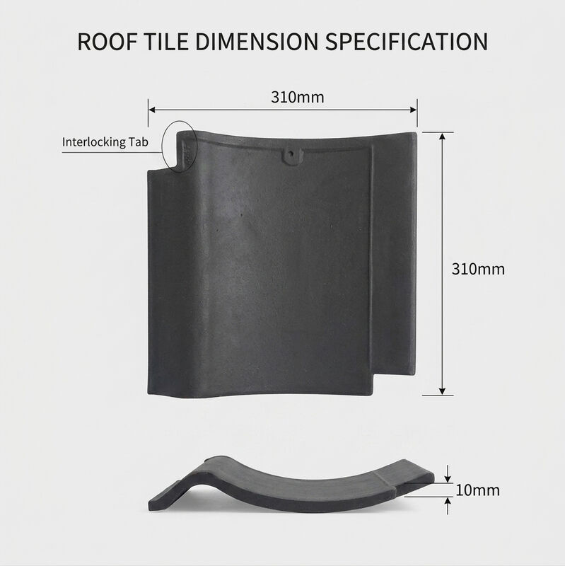 Traditional Japanese Kawara Roof Tiles J-Type Ceramic Roof Tiles for Japanese Style House Roofing Tea House Construction