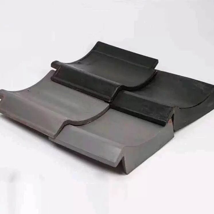 Minimalistische japanische Flachkeramik Kawara-Fliesen Matte schwarze Verriegelung von Dachfliesen für Holzrahmenhäuser