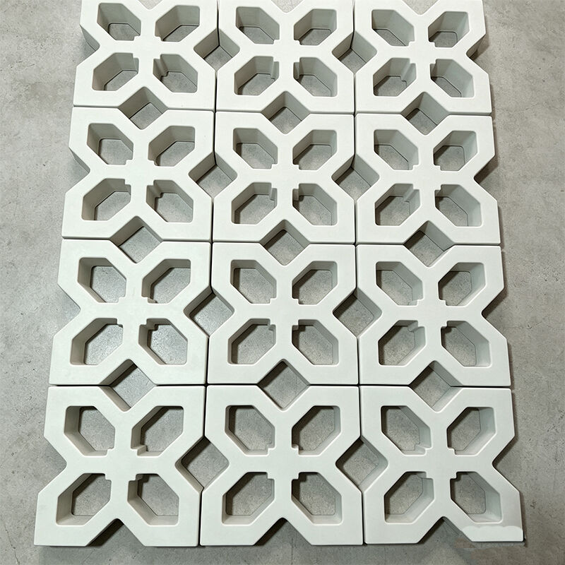 White Cast Cement Ventilation Screen Bricks Architectural Concrete Masonry Screen Walls Block for Airflow Facades