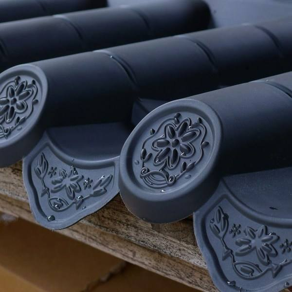 Synthetic Resin Chinese Window Awning Roof Kit Lightweight Plastic Door Canopy Panels with Ornamental Ridge