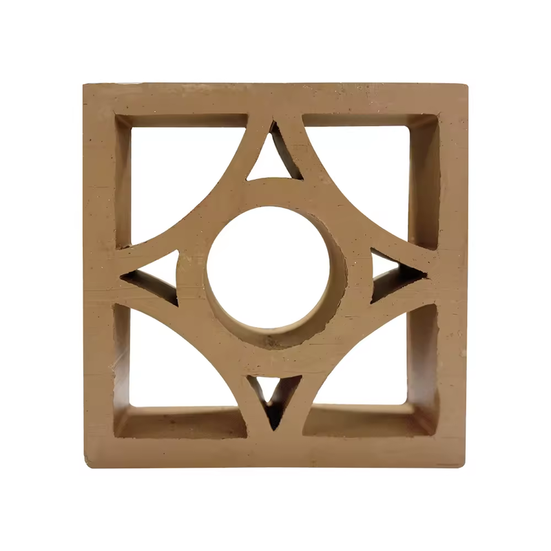 Natural Terracotta Breeze Blocks Earthy Yellow Clay Decorative Ventilation Blocks Indoor & Outdoor Decorative Space Dividers