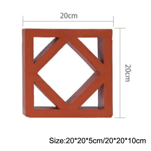 200mm dekorative Terrakotta-Ziegelstein-Außenhöhle Clay Brick Abrasion Proof